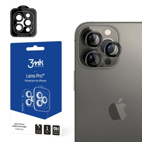 iPhone 13 Pro Max kameros apsauga 3mk (juoda)