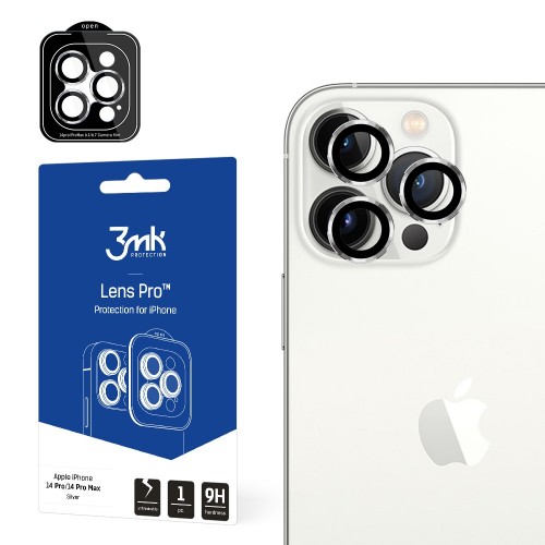 iPhone 15 Plus kameros apsauga 3mk (sidabrinė)