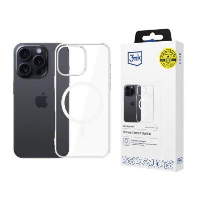 Dėklas iPhone 16 Pro "3MK Clear MagCase" (skaidrus)