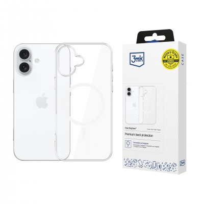 Dėklas iPhone 16 "3MK Clear MagCase" (skaidrus)