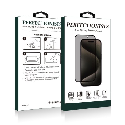 iPhone 15 Pro Max Apsauginis stiklas Privacy Perfectionists 2.5D