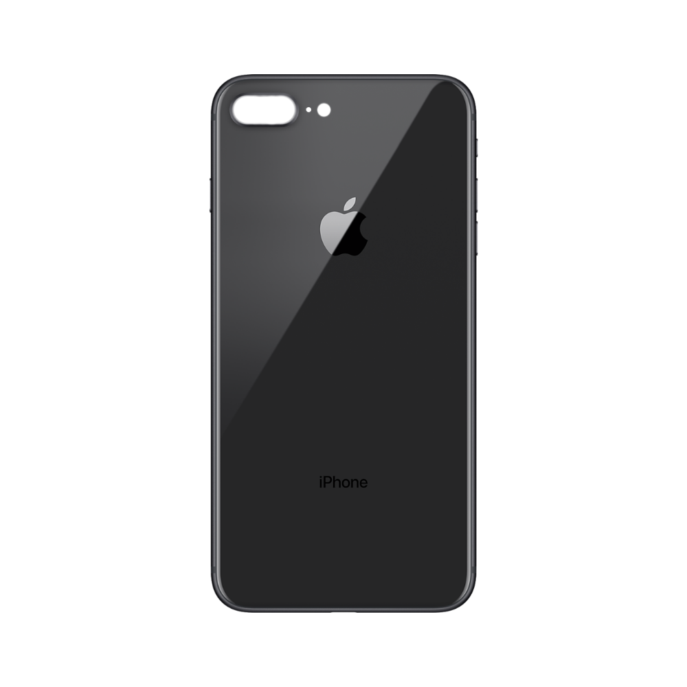 iPhone 8 plus galinis stiklas juodas (baterijos dangtelis)