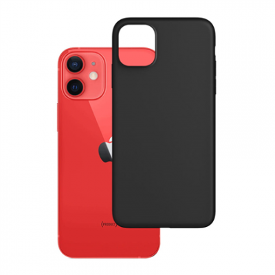 Dėklas iPhone 12 / 12 Pro "3MK Matt Case" (juodas)