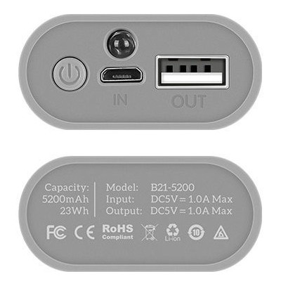 HOCO B21 išorinė baterija (power bank) 5200 mAh